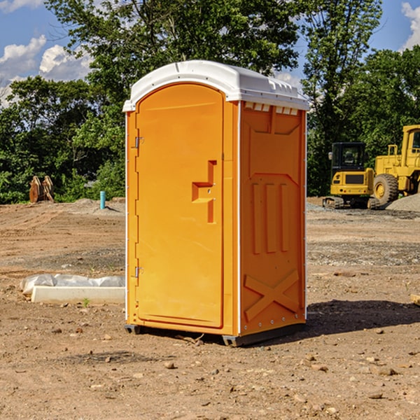 how often are the porta potties cleaned and serviced during a rental period in Ratliff City OK